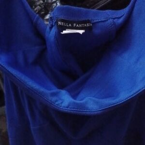 Nella Fantasia Vibrant Blue Halter Dress Apparel